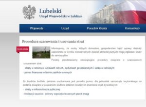 Urząd Wojewódzki w Lublinie uruchomił procedury związane z szacowaniem i usuwaniem strat spowodowanych opadami deszczu